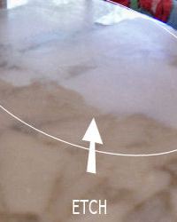 Etched Marble Table