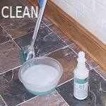 Clean with Marble, 
Granite And More Floor Cleaner.