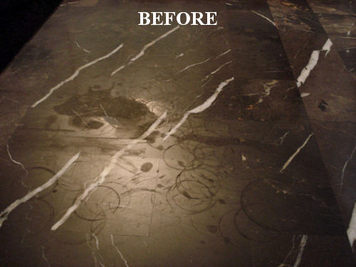 BEFORE Polishing Marble