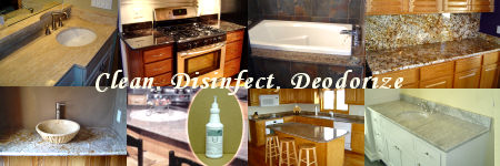 Safe and 
effective granite counter top care products.