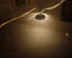 Restored Emperador Marble Table Close Up - AFTER